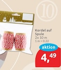 Kordel auf Spule für 4,49 € bei budni im Angebot Kordel auf Spule im aktuellen budni Prospekt