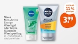 Nivea Men Active Energy Waschgel oder Nivea klärendes Waschpeeling Angebote von Nivea bei tegut Bensheim für 3,99 €