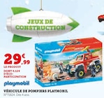 Véhicule de pompiers - PLAYMOBIL - Super U à Gap Véhicule de pompiers - PLAYMOBIL en promo chez Super U Gap à 29,99 €