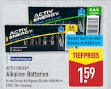 Alkaline-Batterien AA Mignon LR6 im Angebot bei ALDI Nord in Salzgitter Alkaline-Batterien AA Mignon LR6 Angebote von ACTIV ENERGY bei ALDI Nord Salzgitter für 1,59 €