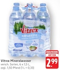 Mineralwasser im Angebot bei E center in Reutlingen Mineralwasser Angebote von Vitrex bei E center Reutlingen für 2,99 €