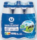 Lait UHT Demi Ecreme Bleu Blanc Coeur - U - U Express à Pau Lait UHT Demi Ecreme Bleu Blanc Coeur - U en promo chez U Express Pau à 4,53 €
