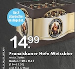 Aktuelles Franziskaner Hefe-Weissbier Angebot bei TOP Getränke in Krefeld ab 14,99 €