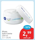 Soft Creme im Angebot bei budni in Buchholz Soft Creme Angebote von Nivea bei budni Buchholz für 2,99 €