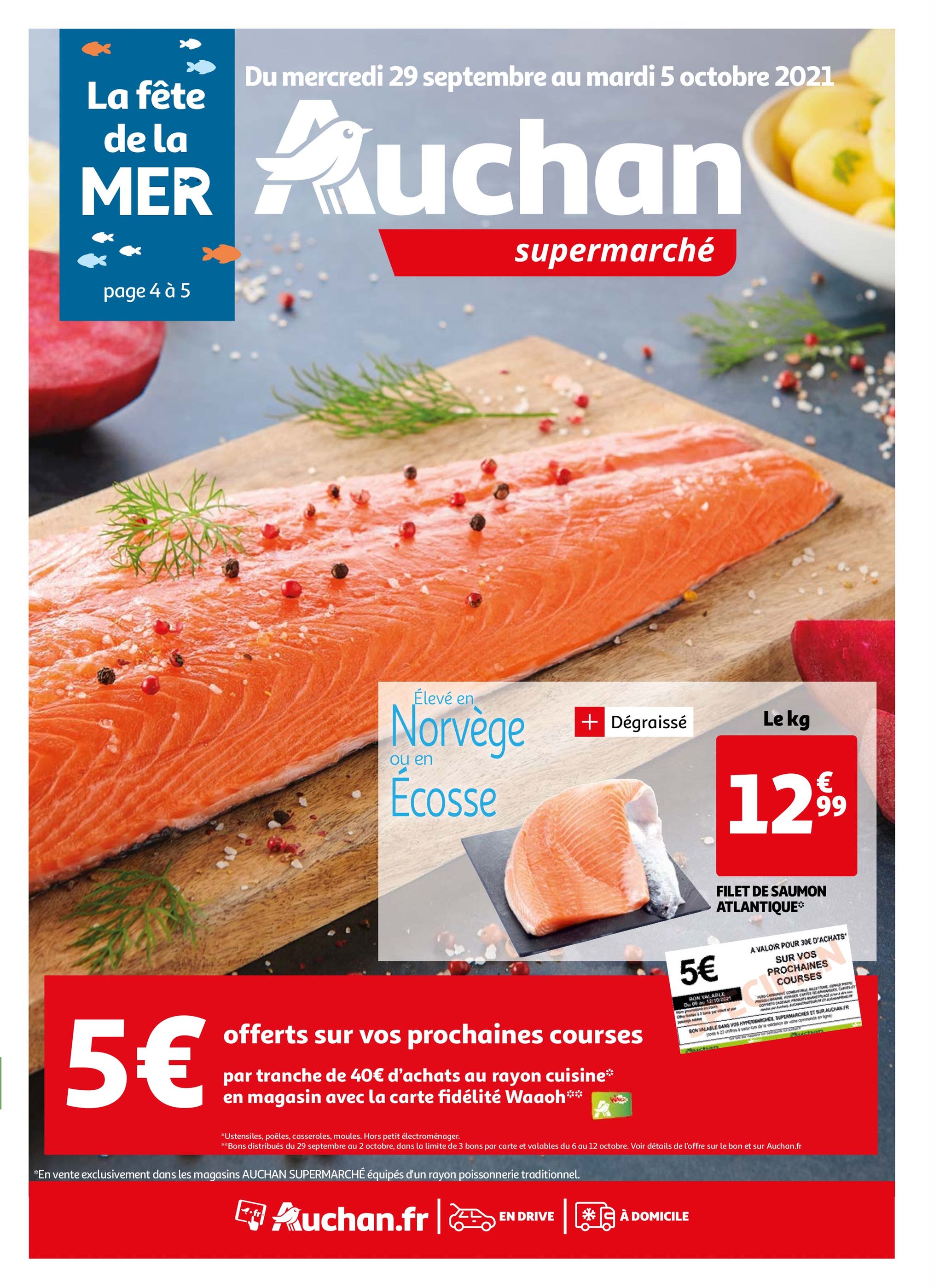 Catalogue Auchan à Gennevilliers, avec 20 pages Prospectus Auchan à Gennevilliers, "Auchan", 20 pages, 29/09/2021 - 05/10/2021