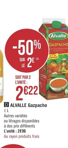 Régal Soupe - Alvalle - Géant Casino Régal Soupe - Alvalle à 2,22 € dans le catalogue Géant Casino "L'évènement promo de l'année - Épisode 3"