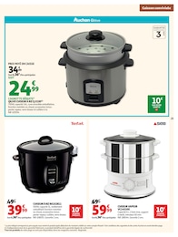 Prix et réduction Cuiseur Riz dans le prospectus Auchan Hypermarché en cours Offre Cuiseur Riz dans le catalogue Auchan Hypermarché du moment à la page 25