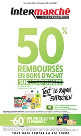 Catalogue Supermarchés Intermarché en cours à Champnétery et alentours, "50% REMBOURSÉS EN BONS D'ACHAT SUR TOUT LE RAYON ENTRETIEN", 20 pages, 14/05/2024 - 26/05/2024