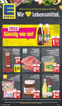 Aktueller EDEKA Prospekt "Wir lieben Lebensmittel!" Seite 1 von 24 Seiten für Bergtheim