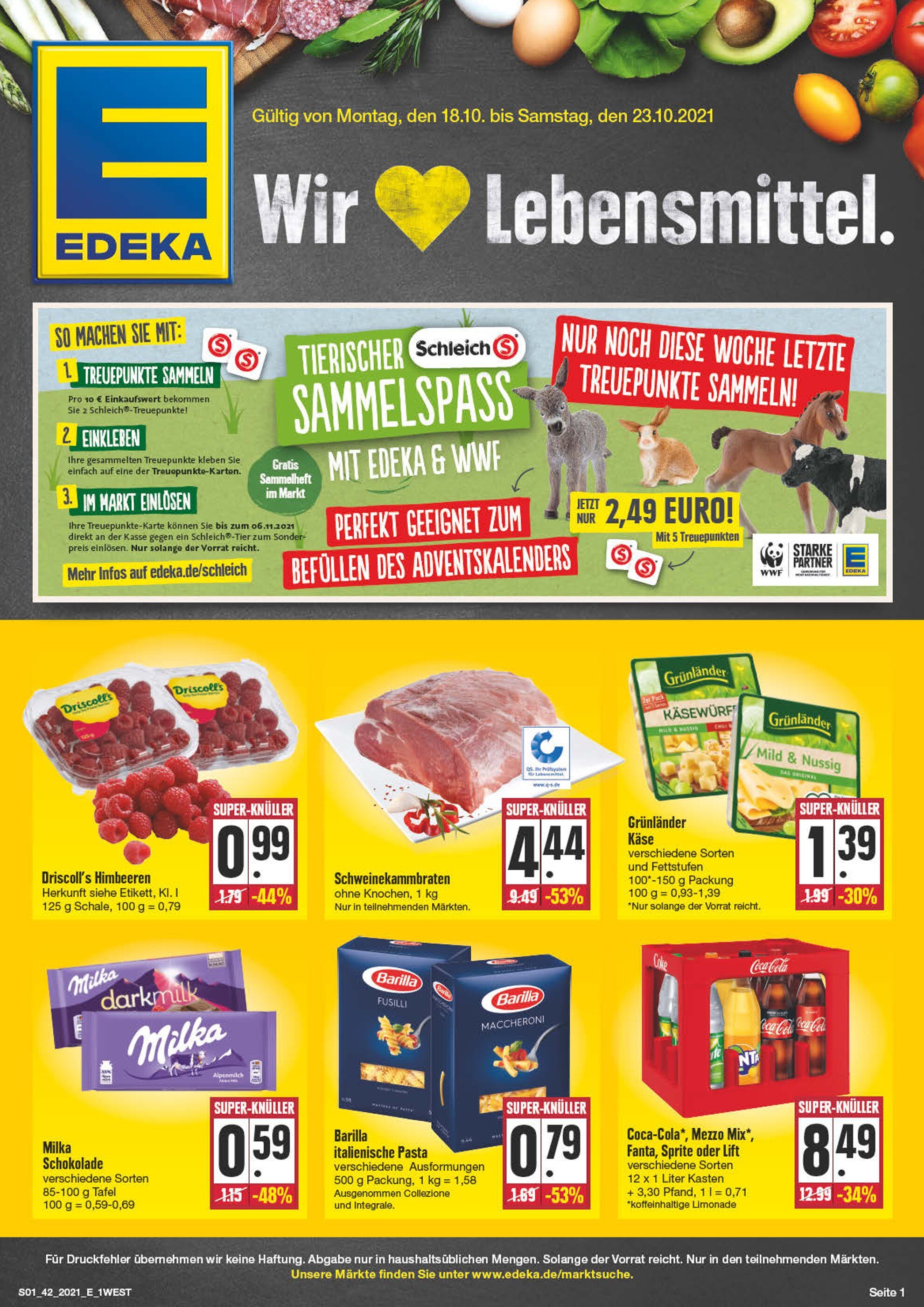 EDEKA Prospekt für Bad Windsheim mit 24 Seiten EDEKA Prospekt für Bad Windsheim: "Wir lieben Lebensmittel!", 24 Seiten, 18.10.2021 - 23.10.2021