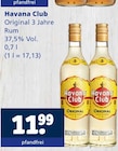 Original 3 Jahre Rum Angebote von Havana Club bei Getränkewelt Oberhausen für 11,99 €