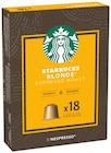 Capsules de café Starbucks blonde intensité n°6 - STARBUCKS en promo chez Cora Clichy-sous-Bois à 8,17 €