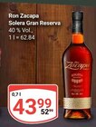 Solera Gran Reserva im Angebot bei GLOBUS in Neustadt Solera Gran Reserva Angebote von Ron Zacapa bei GLOBUS Neustadt für 43,99 €