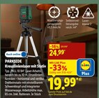 Kreuzlinienlaser mit Stativ von PARKSIDE für 19,99 € bei Lidl im Angebot Kreuzlinienlaser mit Stativ von PARKSIDE im aktuellen Lidl Prospekt