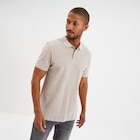 Polo droit manches courtes coton gris homme dans le catalogue La Halle
