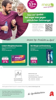 mea - meine apotheke Prospekt der Woche "Unsere April-Angebote" Seite 1, 01.04.2026 bis 30.04.2026 für Mörfelden-Walldorf Aktueller mea - meine apotheke Prospekt "Unsere April-Angebote" Seite 1 von 4 Seiten für Mörfelden-Walldorf