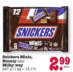 Snickers Minis Angebote von Snickers bei E center Wiesbaden für 2,99 €