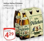 Helles Pülleken von Veltins im aktuellen GLOBUS Prospekt