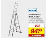 Alu-Vielzweckleiter 'Corda' von Krause für 94,99 € bei toom Baumarkt im Angebot Alu-Vielzweckleiter 'Corda' von Krause im aktuellen toom Baumarkt Prospekt