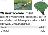 Wassersteckdose Intern für 67,00 € bei Holz Possling im Angebot Wassersteckdose Intern im aktuellen Holz Possling Prospekt