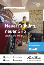 Aktueller Volkswagen Werkstatt & Auto Prospekt in Friedrichsdorf und Umgebung, "Neuer Frühling, neuer Grip" mit 1 Seite, 01.03.2025 - 31.05.2025