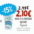 Soja à la Grecque Nature - Sojade dans le catalogue Naturalia