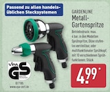 Metall-Gartenspritze im ALDI Nord Prospekt Metall-Gartenspritze von GARDENLINE im aktuellen ALDI Nord Prospekt für 4,99 €