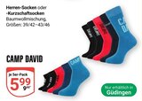Herren-Socken im Angebot bei GLOBUS in Saarbrücken Herren-Socken Angebote von CAMP DAVID bei GLOBUS Saarbrücken für 5,99 €