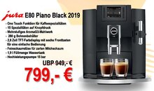 Kaffeemaschine E80 Piano Black 2019 bei expert Waldecker in Melle Kaffeemaschine E80 Piano Black 2019 im Angebot bei expert Waldecker Melle für 799,00 €