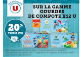 20% versés sur ma carte U sur la gamme gourdes de compote x12 U à U Express dans Villeneuve les Salines
