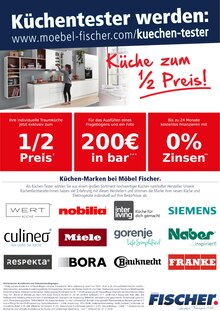 Aktueller Möbel Fischer Prospekt für Höchstadt (Aisch) und Ungebung,  Seite zum blättern Möbel Fischer Prospekt Küchen-Marken bei Möbel Fischer. mit  Seite in Höchstadt (Aisch) und Umgebung