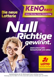 Aktueller Lotto Sachsen-Anhalt Prospekt mit Spielzeug, "Null Richtige gewinnt.", Seite 1