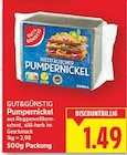 Pumpernickel von GUT&GÜNSTIG für 1,49 € bei E center im Angebot Pumpernickel von GUT&GÜNSTIG im aktuellen E center Prospekt