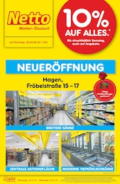 Netto Marken-Discount Prospekt "Neueröffnung - 10% auf ALLES" für Hagen, 6 Seiten, 28.04.2026 - 02.05.2026
