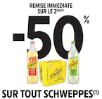 -50% remise immédiate sur le 2ème sur tout Schweppes - Schweppes dans le catalogue Intermarché Super