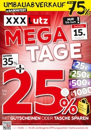 XXXLutz Prospekt für Uetze: "MEGA TAGE", 4 Seiten, 08.08.2026 - 14.08.2026