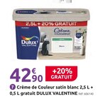 Crème de Couleur satin blanc - VALENTINE - Mr. Bricolage à Tarbes Crème de Couleur satin blanc - VALENTINE en promo chez Mr. Bricolage Tarbes à 42,90 €