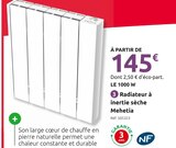 Promo Radiateur à inertie sèche Mehetia à 145,00 € dans le catalogue Mr. Bricolage à Châteaubernard