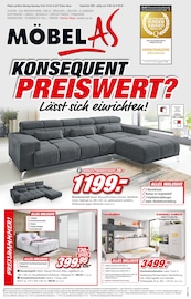 Aktueller Möbel AS Prospekt mit Gartengeräte, "KONSEQUENT PREISWERT? Lässt sich einrichten!", Seite 1