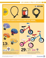 Promos Casque Vélo dans le catalogue "Vague de fraîcheur sur votre budget" de E.Leclerc à la page 13 Promos Casque Vélo dans le catalogue "Vague de fraîcheur sur votre budget" de E.Leclerc à la page 13