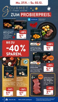 Gourmet Angebot im ALDI SÜD Prospekt, gültig von 27.11.2023 bis 02.12.2023 Gourmet Angebot im aktuellen ALDI SÜD Prospekt auf Seite 4