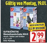 Einmalhandschuhe Nitril Angebote von GUT&GÜNSTIG bei EDEKA Falkensee für 2,99 €