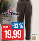 Damen-Cordhose im Angebot bei Kaufhaus Stolz in Bremerhaven Damen-Cordhose Angebote von Julia Brown bei Kaufhaus Stolz Bremerhaven für 19,99 €