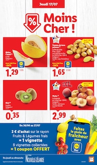 Promotion Pomme dans le prospectus Lidl, valable du 17/07/2025 au 23/07/2025 Promo Pomme dans le catalogue Lidl du moment à la page 5