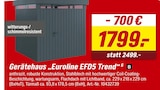 Aktuelle Gartenhaus Angebote bei toom Baumarkt in Köln Aktuelles EFD5 Trend Angebot bei toom Baumarkt in Köln ab 1.799,00 €