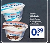 Milchreis im ALDI SÜD Prospekt Milchreis von MILSANI im aktuellen ALDI SÜD Prospekt für 0,39 €