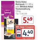 Sheba Katze Multipack oder Whiskas Katze Trocken­nahrung Angebote von Sheba oder Whiskas bei Rossmann Stralsund für 4,40 €