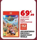 Jeu Nintendo Switch 2 Mario Kart World - Nintendo en promo chez Hyper U Angers à 69,99 €