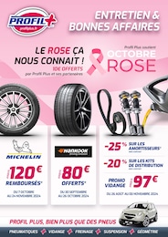 Catalogue Garages & Automobile Profil Plus en cours à Montmagny et alentours, OCTOBRE ROSE, 1 page, 07/10/2024 - 24/11/2024