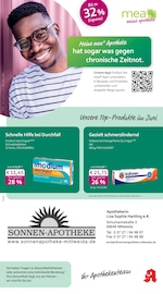 mea - meine apotheke Apotheken Prospekt der aktuellen Woche mit 4 Seiten, gültig von 01.06.2026 bis 30.06.2026, in Mittweida und Umgebung Aktueller mea - meine apotheke Apotheken Prospekt in Mittweida und Umgebung, "Unsere Juni-Angebote" mit 4 Seiten, 01.06.2026 - 30.06.2026